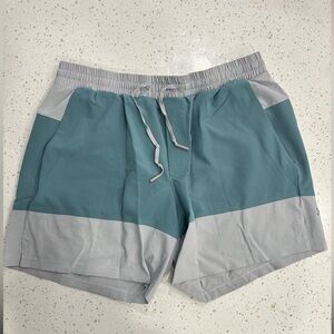lululemon athletica Teal and blue Swim Trunks. 5” inseam. XL